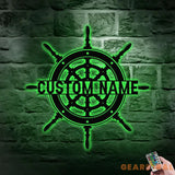 Established Date Captain Metal Sign Personalized Family Name Metal Sign Outdoor Door Decor Captain Wall Art