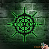 Established Date Captain Metal Sign Personalized Family Name Metal Sign Outdoor Door Decor Captain Wall Art
