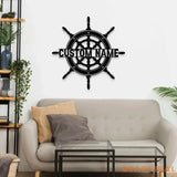 Established Date Captain Metal Sign Personalized Family Name Metal Sign Outdoor Door Decor Captain Wall Art