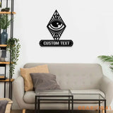 Evil Eye Metal LED Sign Eye Of Providence Wall Art Evil Eye Wall Sign Witchy Decor Occult Wall Art Living Room Metal