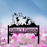 Fairy Garden Sign Custom - Personalized Garden Sign - Fairy Metal Garden Stake - Sign for Flower Beds | GearViral