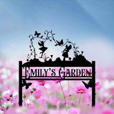 Fairy Garden Sign Custom - Personalized Garden Sign - Fairy Metal Garden Stake - Sign for Flower Beds | GearViral