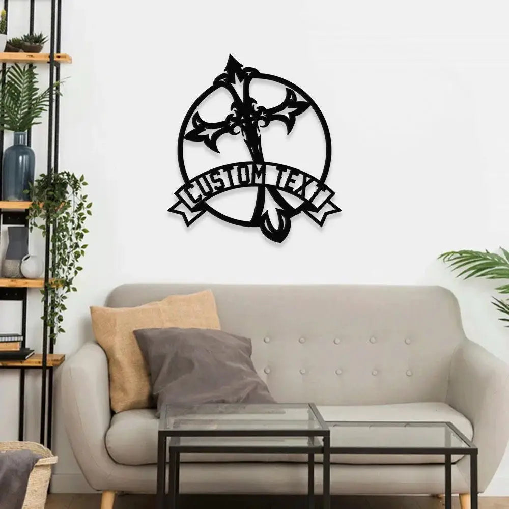 Faith Hope Love Metal Name Sign Personalized Split Letter Last Name Christian Sign Outdoor Door Hanger Housewarming