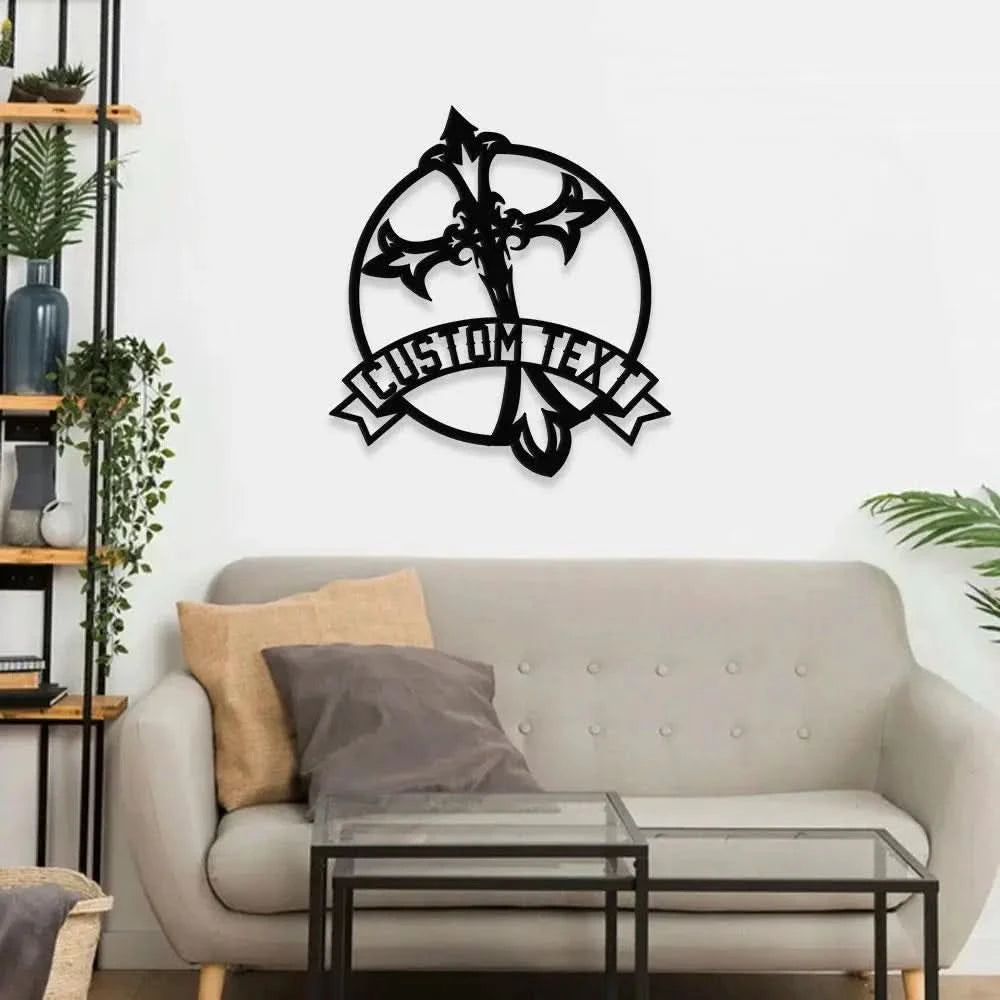 Faith Hope Love Metal Name Sign Personalized Split Letter Last Name Christian Sign Outdoor Door Hanger Housewarming