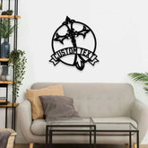 Faith Hope Love Metal Name Sign Personalized Split Letter Last Name Christian Sign Outdoor Door Hanger Housewarming