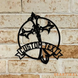 Faith Hope Love Metal Name Sign Personalized Split Letter Last Name Christian Sign Outdoor Door Hanger Housewarming