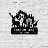 Family Country Cottage Metal Sign Personalized Family Name Led Metal Sign Outdoor Door Decor Family Wall Art