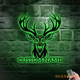 Family Deer Metal Sign Personalized Family Name Led Metal Sign Outdoor Door Decor Address Wall Art Perfect Gift for