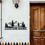 Family Fishing Hunting Lover Metal Sign Personalized Family Name Led Metal Sign Outdoor Door Decor Address Wall Art