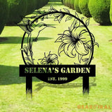 Family Hummingbird Garden Stake Custom Garden Name Metal Yard Sign Personalized Metal Sign Gift For Her - Garden Decor