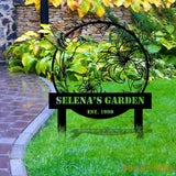 Family Hummingbird Garden Stake Custom Garden Name Metal Yard Sign Personalized Metal Sign Gift For Her - Garden Decor