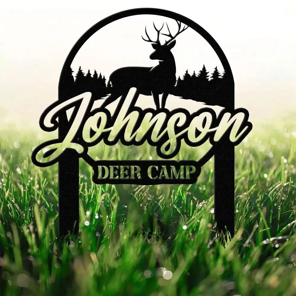 Family Hunting Metal Sign Personalized Family Name Led Metal Sign Outdoor Door Decor Hunting Wall Art Perfect Gift for