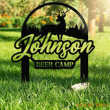 Family Hunting Metal Sign Personalized Family Name Led Metal Sign Outdoor Door Decor Hunting Wall Art Perfect Gift for