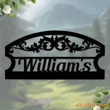 Family Name Monogram Wall Sign Name Monogram Custom Metal Sign Personalized Metal Sign Wall Decor Custom Metal Sign