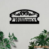 Family Name Monogram Wall Sign Name Monogram Custom Metal Sign Personalized Metal Sign Wall Decor Custom Metal Sign