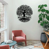 Family Name Tree of Life Custom Metal Sign Led Light Metal Tree Home Decor Family Name Monogram Living Room Decor