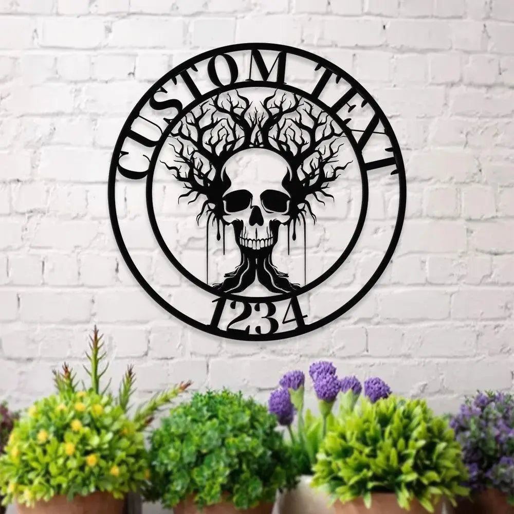 Family Tree Haloween Name Metal Sign with LED Lights Family Name Metal Sign Family Wall Decor Personalized Wall Art