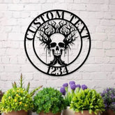 Family Tree Haloween Name Metal Sign with LED Lights Family Name Metal Sign Family Wall Decor Personalized Wall Art