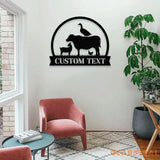 Farm Personalized Name Farm Metal Sign - Wall Farm Decor - Personalize Farm Home Sign - Metal Farm Family Name - Garden