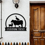 Farm Personalized Name Farm Metal Sign - Wall Farm Decor - Personalize Farm Home Sign - Metal Farm Family Name - Garden