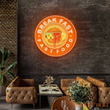 Fast Food Hamburger And Coffee Artwork Led Neon Sign Light