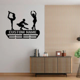 Figure Skater Medal Hanger Custom Monogram Name Metal Sign Personalized Figure Skating Medal Holder Monogram Figure