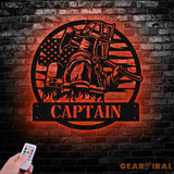 Firefighter Personalized Metal Sign with Led Lights Fire Department Decoration Firewoman Appreciation Gift - Gearviral