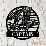 Firefighter Personalized Metal Sign with Led Lights Fire Department Decoration Firewoman Appreciation Gift - Gearviral