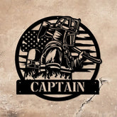 Firefighter Personalized Metal Sign with Led Lights Fire Department Decoration Firewoman Appreciation Gift - Gearviral