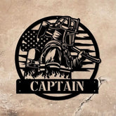 Firefighter Personalized Metal Sign with Led Lights Fire Department Decoration Firewoman Appreciation Gift - Gearviral