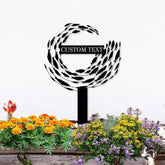 Fishing Art Metal Sign Metal Stake Personalized Name Yard Sign Outdoor Door Garden Decor Metal Sign Fishing Sign