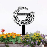 Fishing Art Metal Sign Metal Stake Personalized Name Yard Sign Outdoor Door Garden Decor Metal Sign Fishing Sign
