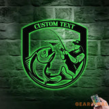 Fishing Number Address Metal Sign Personalized Family Name Metal Sign Outdoor Door Decor Address Wall Art Gift for