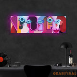 ’Five Faces’ Neon x Acrylic Artwork