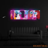 ’Five Faces’ Neon x Acrylic Artwork