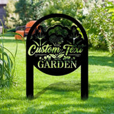 Flowers Garden Sign Metal Stake Personalized Name Yard Sign Outdoor Door Garden Decor Metal Sign Gift for Garden Lovers