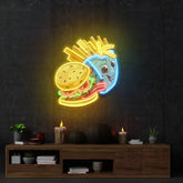 Food Monster Artwork Led Neon Sign Light