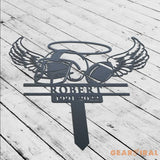 Football Memorial Plaque Stake - Football Memorial Cross For Grave - Football Sympathy - Personalized Memorial Garve