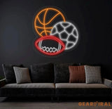 Football Soccer Basketball Neon Sign Multi-Sport Led Sign Custom Neon Sign Football Soccer Shop Wall Decor Gift For Him