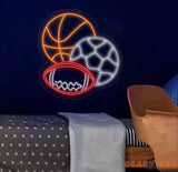 Football Soccer Basketball Neon Sign Multi-Sport Led Sign Custom Neon Sign Football Soccer Shop Wall Decor Gift For Him