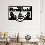 Forest Camp Family Name Monogram Custom Camp Metal Sign Personalized Metal Sign Camp Wall Decor Custom Metal Sign