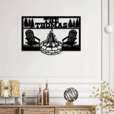 Forest Camp Family Name Monogram Custom Camp Metal Sign Personalized Metal Sign Camp Wall Decor Custom Metal Sign