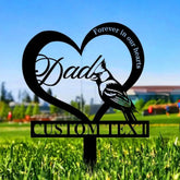 Forever In Our Heart Memorial Metal Sign Metal Stake Personalized Name Yard Sign Outdoor Door Garden Decor Metal Sign