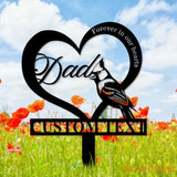 Forever In Our Heart Memorial Metal Sign Metal Stake Personalized Name Yard Sign Outdoor Door Garden Decor Metal Sign
