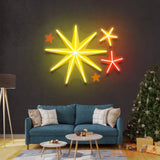 Four Christmas Symbols LED Neon Sign Artwork