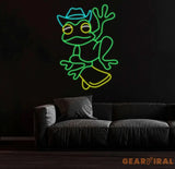 Frog Neon Sign Skateboard Neon Sign For Wall Decor Kids Room Art Decor Bedroom Neon Sign Man Cave Bar Sign Gift For Him