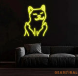 Funny Cat Neon Sign – Playful LED Neon Light for Home Bar or Game Room – Cool Cat Wall Art for Animal Lovers and Unique