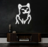 Funny Cat Neon Sign – Playful LED Neon Light for Home Bar or Game Room – Cool Cat Wall Art for Animal Lovers and Unique
