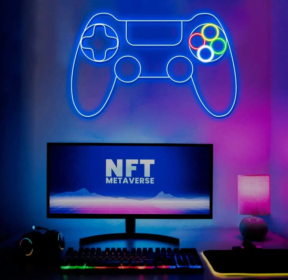 Game Controller Neon Sign Game Controller Led Light Game Zone Neon Sign Gaming Neon Light Gamer Room Art Gamer led