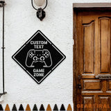 Game Zone Name Metal Sign with LED Lights Personalized Family Name Metal Sign Family Wall Decor Personalized Wall Art